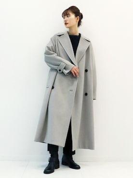 「plage（プラージュ）のアイテム（スラックス）」を使った、minamiさん（レディース・165cm）の冬コーディネート