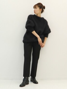 「plage（プラージュ）のアイテム（スラックス）」を使った、minamiさん（レディース・165cm）の冬コーディネート