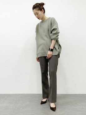 ソモウスリットパンツ4◇を使ったショップスタッフの人気ファッション