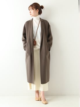 「plage（プラージュ）のアイテム（その他アウター）」を使った、minamiさん（レディース・165cm）の冬コーディネート