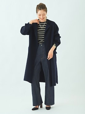 「plage（プラージュ）の【AVN /エーヴィーエヌ】SP WIDE デニム◆（デニムパンツ）」を使った、minamiさん（レディース・165cm）の夏コーディネート