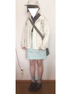 「ehka sopo（エヘカソポ）のアイテム（マウンテンパーカー）」を使った、nniさん（レディース・152cm）の春コーディネート