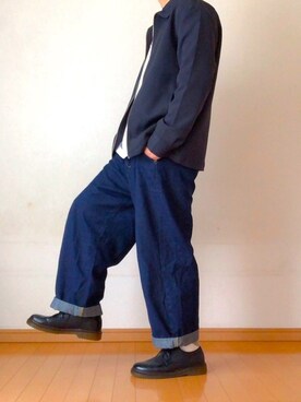 「MONO-MART（モノマート）のアイテム（その他アウター）」を使った、ゆんさん（メンズ・170cm）の秋コーディネート