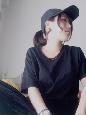 「Marc by Marc Jacobs（マークバイマークジェイコブス）のアイテム（ブレスレット）」を使った、あーちゃんさん（レディース・156cm）の夏コーディネート