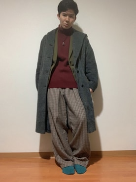 「tk.TAKEO KIKUCHI（ティーケータケオキクチ）のアイテム（その他アウター）」を使った、YØUMEЯUさん（メンズ・168cm）の冬コーディネート