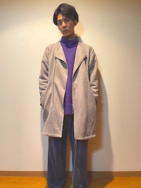 「tk.TAKEO KIKUCHI（ティーケータケオキクチ）のアイテム（その他アウター）」を使った、YØUMEЯUさん（メンズ・168cm）の冬コーディネート