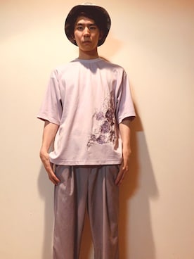 「tk.TAKEO KIKUCHI（ティーケータケオキクチ）のアイテム（帽子）」を使った、YØUMEЯUさん（メンズ・168cm）の夏コーディネート