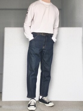 「袖プリント」｜Aさん（メンズ・175cm）の春コーディネート