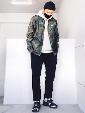 「Carhartt WIP（カーハートダブリューアイピー）のアイテム（ブルゾン）」を使った、Aさん（メンズ・175cm）の冬コーディネート