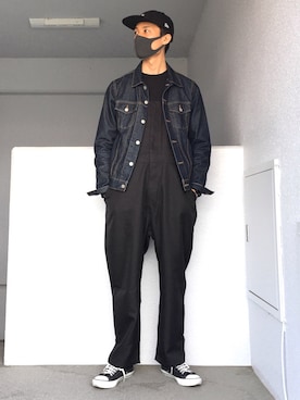 「FREAK'S STORE（フリークスストア）のアイテム（オールインワン・サロペット）」を使った、Aさん（メンズ・175cm）の春コーディネート