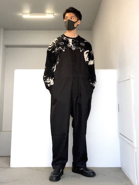 「FREAK'S STORE（フリークスストア）のアイテム（オールインワン・サロペット）」を使った、Aさん（メンズ・175cm）の春コーディネート