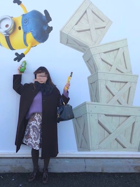 「STUDIOUS（ステュディオス）のアイテム（その他アウター）」を使った、haha_ruka_kkさん（レディース・155cm）の冬コーディネート