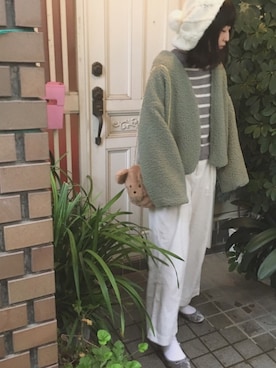 「Another Edition」｜「アイテム（ノーカラージャケット）」を使った、kanaさん（レディース・161cm）の秋コーディネート