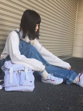 「WC（ダブル シー）のアイテム（オールインワン・サロペット）」を使った、kanaさん（レディース・161cm）の冬コーディネート