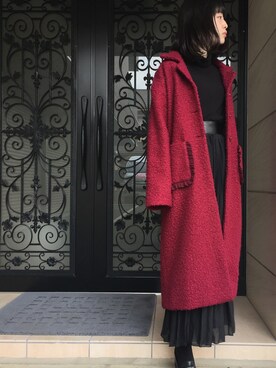「赤アウター」の人気ファッションコーディネート - WEAR