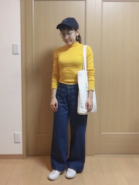 「R（アール）のアイテム」を使った、Shigemi さん（レディース・151cm）の秋コーディネート