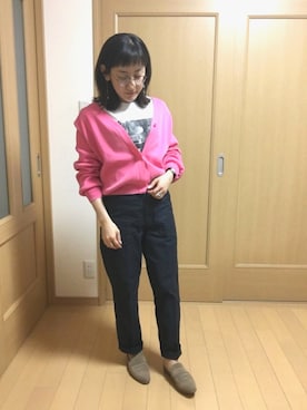 「R（アール）のアイテム」を使った、Shigemi さん（レディース・151cm）の春コーディネート