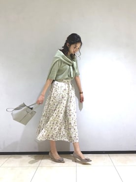 「Te chichi（テチチ）のアイテム（アンサンブル）」を使った、Ohmoriさん（レディース・162cm）の春コーディネート