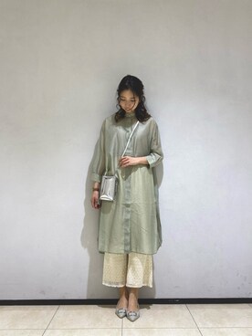 「Te chichi（テチチ）のアイテム（シャツワンピース）」を使った、Ohmoriさん（レディース・162cm）の春コーディネート