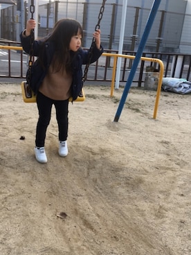 「ZARA KIDS」｜「アイテム（ダウンジャケット/コート）」を使った、mayleeeeさん（キッズ・100cm）の秋コーディネート