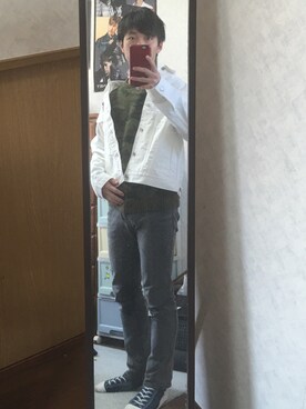 白gジャン のメンズ人気ファッションコーディネート 季節 3月 5月 Wear
