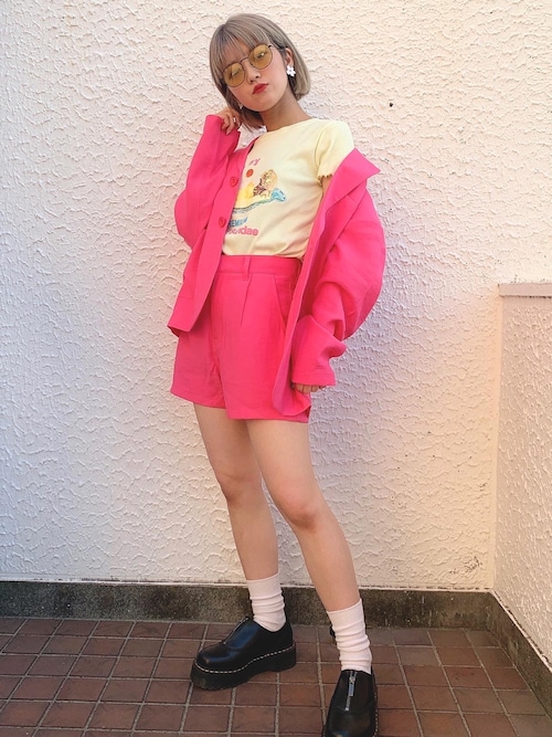 田中 優華 X Girl 原宿 X Girlのテーラードジャケットを使ったコーディネート Wear