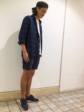 「ROKX（ロックス）のアイテム（パンツ）」を使った、yu-ki katoさん（メンズ・176cm）の秋コーディネート