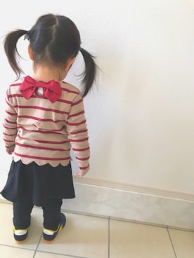「アイテム（スカート）」を使った、mysさん（キッズ・80cm）の春コーディネート