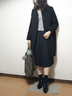 「H&M（エイチ・アンド・エム）のアイテム（ドレスシューズ）」を使った、RIE..:*:･･☆さん（レディース・163cm）の冬コーディネート
