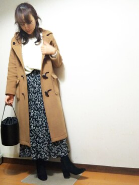 「A part by（アパートバイ）のアイテム（ダッフルコート）」を使った、RIE..:*:･･☆さん（レディース・163cm）の冬コーディネート