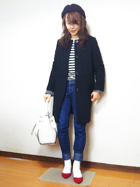 「N.（N. Natural Beauty Basic）（エヌエヌナチュラルビューティーベーシック）のアイテム（その他アウター）」を使った、RIE..:*:･･☆さん（レディース・163cm）の冬コーディネート