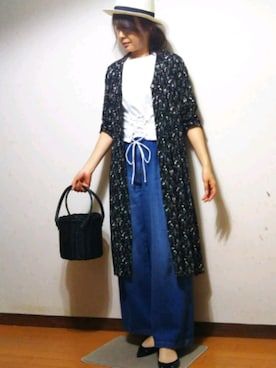 「バギーデニム」｜「アイテム（バレエシューズ）」を使った、RIE..:*:･･☆さん（レディース・163cm）の春コーディネート