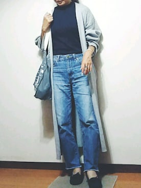 「リブニット」｜「アイテム（モカシン/デッキシューズ）」を使った、RIE..:*:･･☆さん（レディース・163cm）の秋コーディネート