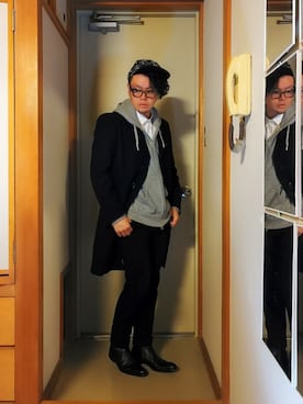 「DAISO（DAISO）のアイテム（キャップ）」を使った、埒之（らちゆき）さん（メンズ・169cm）の秋コーディネート