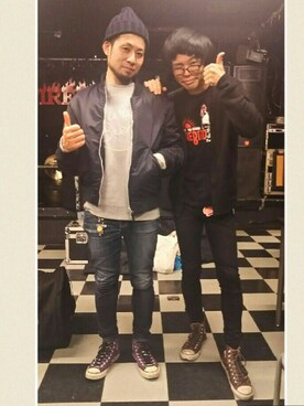 「ライブ」｜「アイテム（ブルゾン）」を使った、黄子さん（レディース・160cm）の春コーディネート