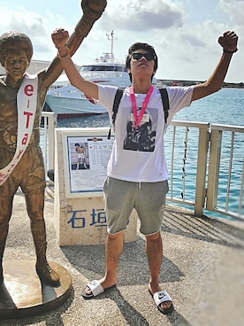 「FR2」｜「アイテム（サンダル）」を使った、hirokiさん（メンズ・175cm）の夏コーディネート