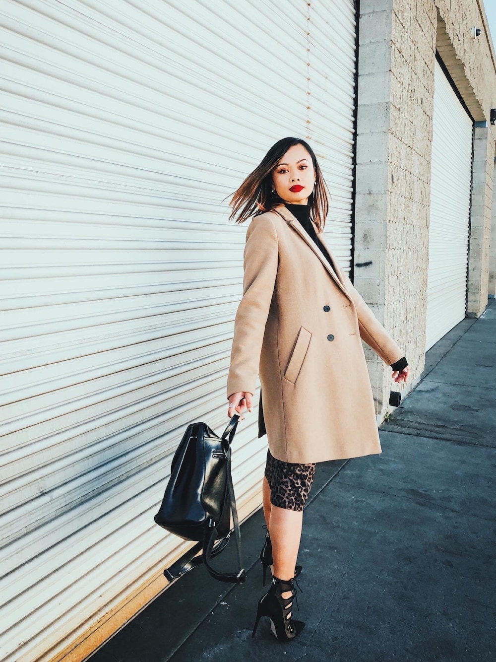 「fall style、leopard、beige、beige coat、ZARA、neutral 、fall season、streetwear、WEARBOOKエントリー、coat」｜「ZARAのアイテム（その他アウター、ベージュ系）」を使った、Elevated Notionさん（レディース・165cm）の秋コーディネートの1枚目の写真