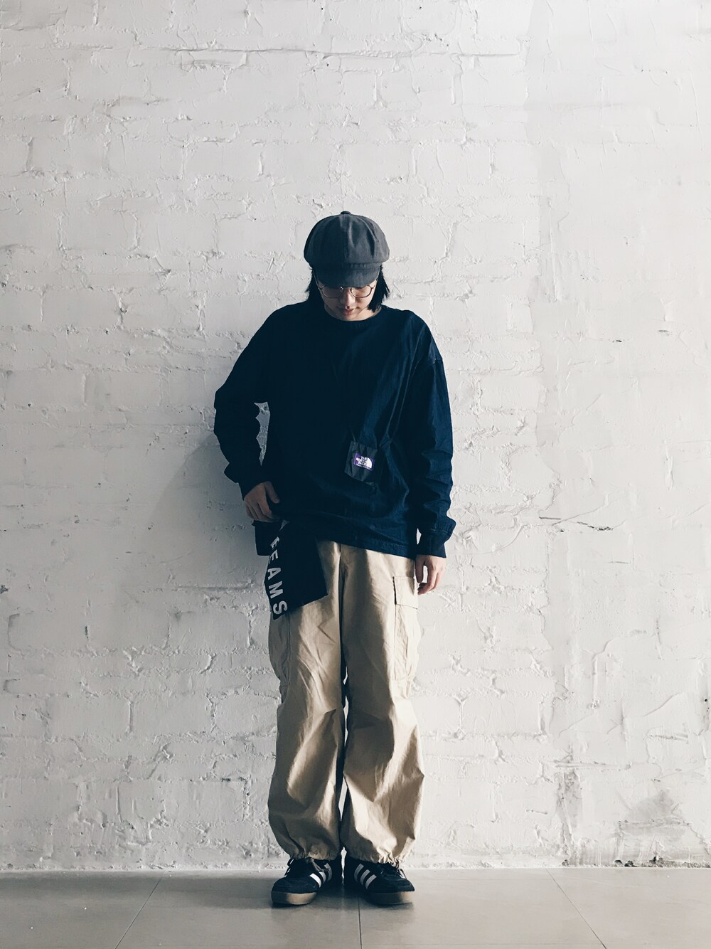 「tnf（ペン類、ホワイト系）」を使った、apuredawnさん（メンズ・175cm）の冬コーディネートの1枚目の写真