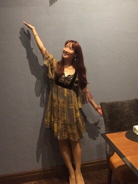 「お食事会」｜「アイテム（アナログ腕時計）」を使った、辰巳真理恵さん（レディース・154cm）の秋コーディネート