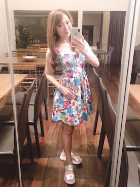 「RUCOLINE（ルコライン）のアイテム」を使った、辰巳真理恵さん（レディース・155cm）の夏コーディネート