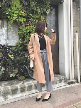 「BALENCIAGA」｜「アイテム（パンプス）」を使った、AKKIKさん（レディース・161cm）の春コーディネート
