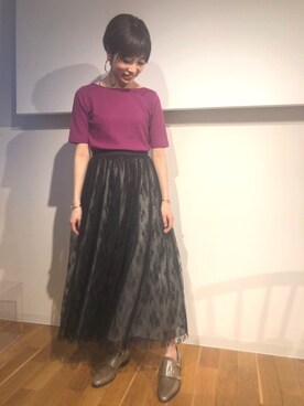 「RANDA（ランダ）のアイテム（アクセサリー）」を使った、nskbさん（レディース・157cm）の秋コーディネート