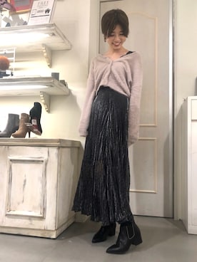 「RANDA（ランダ）のアイテム（アクセサリー）」を使った、nskbさん（レディース・157cm）の秋コーディネート