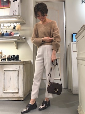 「アイテム（ドレスシューズ）」を使った、nskbさん（レディース・157cm）の秋コーディネート