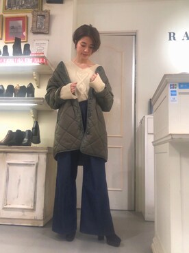 「RANDA（ランダ）のアイテム（アクセサリー）」を使った、nskbさん（レディース・157cm）の冬コーディネート