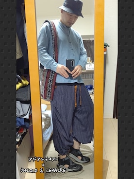 「AMINA COLLECTION（アミナコレクション）のアイテム」を使った、YM（最近はインスタ寄り）さん（メンズ・172cm）の夏コーディネート