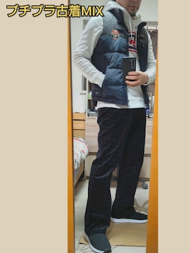 「SCOTCH & SODA（スコッチ アンド ソーダ）のアイテム（ベスト）」を使った、YM（最近はインスタ寄り）さん（メンズ・172cm）の冬コーディネート