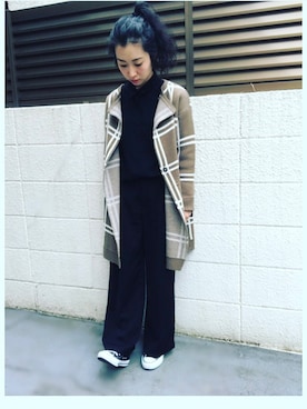「CONVERSE（コンバース）のconverse（コンバース） ALL STAR HI（オールスターHI）（スニーカー、ホワイト系）」を使った、lilmiwawaさん（レディース・155cm）の春コーディネート