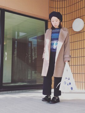 「BLISS POINT（ブリスポイント）のアイテム（その他アウター）」を使った、ueno yucari↟⌂さん（レディース・150cm）の冬コーディネート