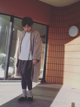 「無印良品（ムジルシリョウヒン）のアイテム（チュニック）」を使った、ueno yucari↟⌂さん（レディース・150cm）の冬コーディネート